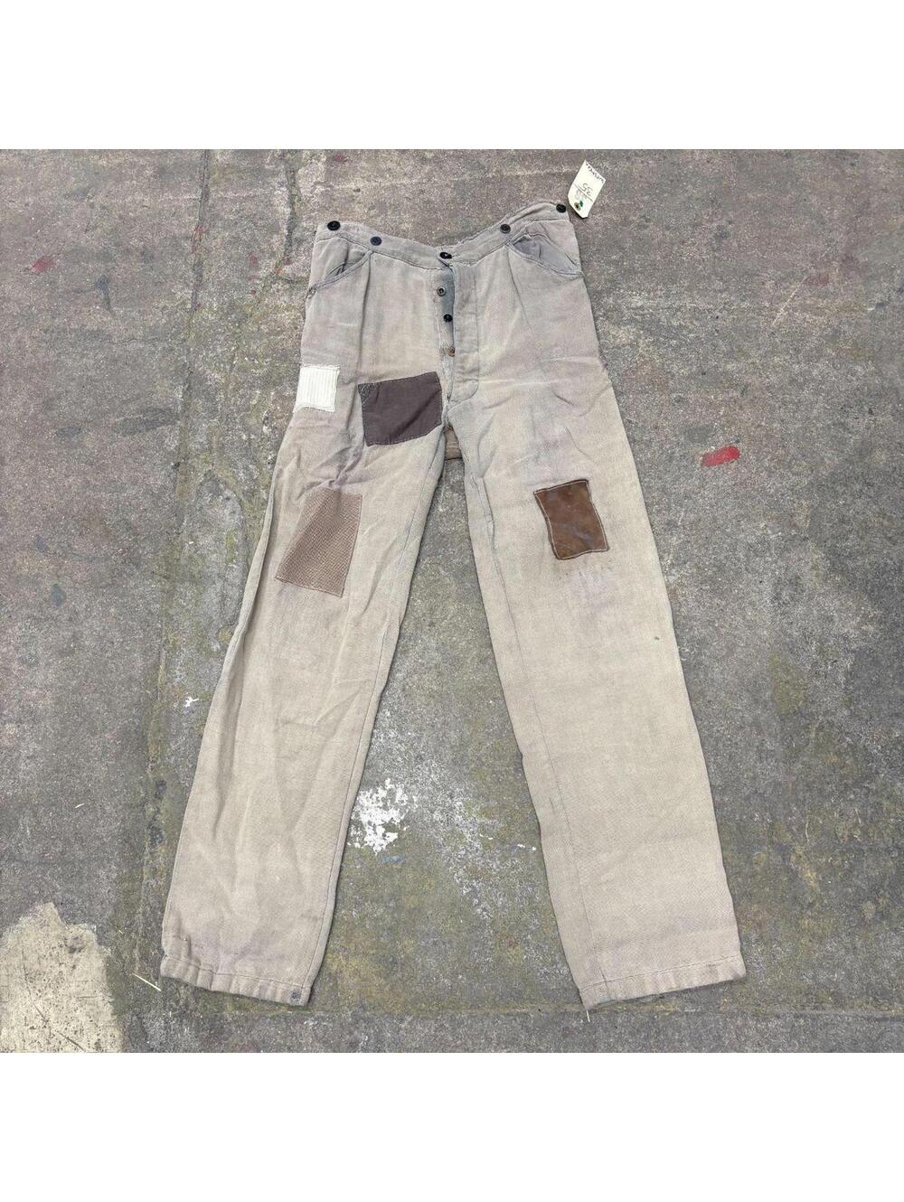 Vintage 30s 40s Patchwork Western Pants Thrashed Faded